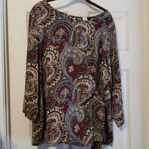 Cocomo, xl blouse beige/red